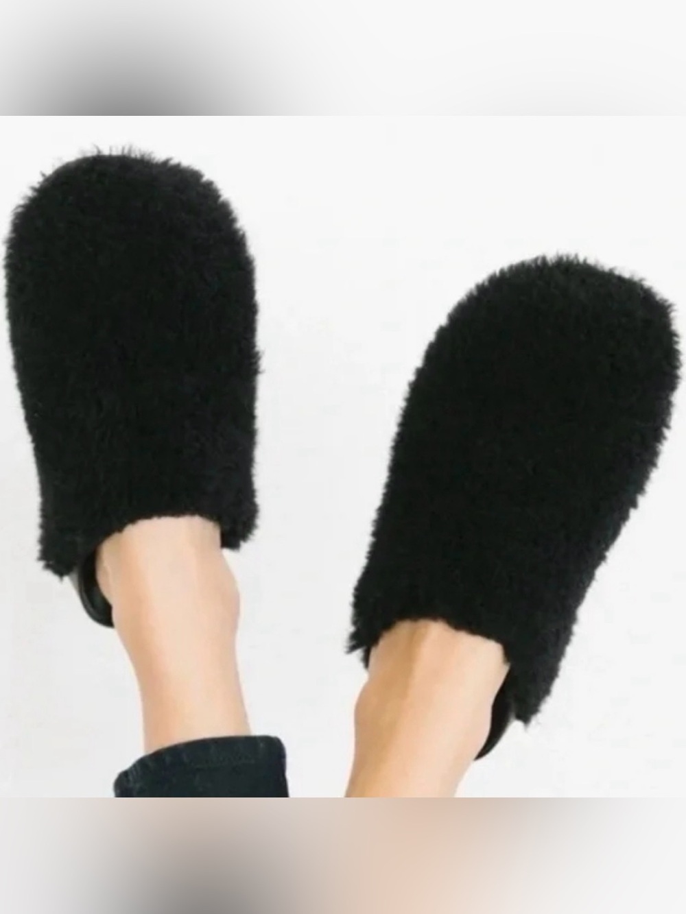 Jenni Kayne shearling moc Clog in black size 39